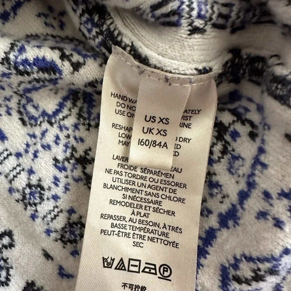 Free People Damen Thermo Pullover Pulli blau Mixed Print - Picture 11 of 13